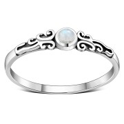 Ethnic Rainbow Moonstone Ring, r482