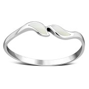 Mother of Pearl Sea Shell Silver Ring, r488