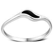 Black Onyx Silver Ring, r497