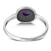 Ethnic Design Amethyst Silver Ring, r500