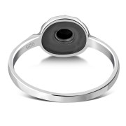 Ethnic Style Black Onyx Silver Ring, r500