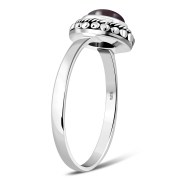 Ethnic Style Garnet Silver Ring, r506