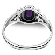 Sterling Silver Ethnic Amethyst Ring, r507