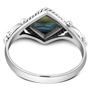Ethnic Style Abalone Silver Ring, r514