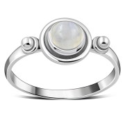 Rainbow Moonstone Silver Ring, r517