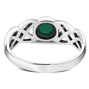 Celtic Knot Sterling Silver Black Onyx Ring, r522
