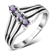Amethyst Silver Ring, r528
