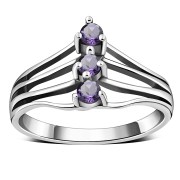 Amethyst Silver Ring, r528