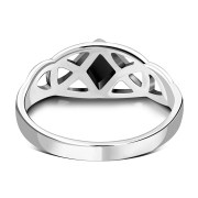 Celtic Knot Sterling Silver Black Onyx Ring, r534