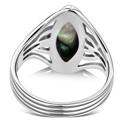 Large Light Abalone Silver Ring, r540