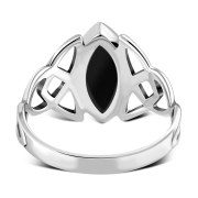 Celtic Knot Sterling Silver Ring w/ Black Onyx - r550