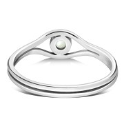 Evil Eye Silver Rainbow Moonstone Ring, r570