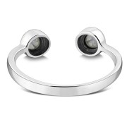 Rainbow Moonstone Silver Open Ring, r575