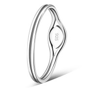 Evil Eye Mother of Pearl Silver Ring, r579