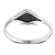 Mother Of Pearl Shell Native Style Ethnic Silver Ring, r592