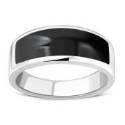 Black Onyx Stone Sterling Silver Ring, R602