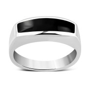 Black Onyx Stone Sterling Silver Ring, R607
