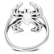 Mother Of Pearl Shell Spider Silver Ring, r625