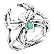 Abalone Shell Spider Silver Ring, r625