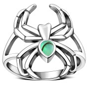 Abalone Shell Spider Silver Ring, r625