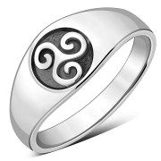 Triskele Plain Sterling Silver Ring - rp117
