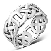 Celtic Knot Plain Silver Band Ring, rp134