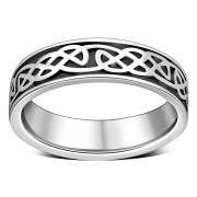  Celtic Knot Band Silver Ring, rp140