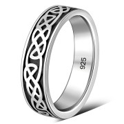  Celtic Knot Band Silver Ring, rp140