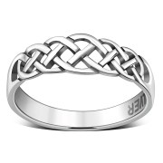 Plain Band Celtic Knot Silver Ring, rp231