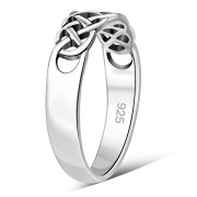 Plain Band Celtic Knot Silver Ring, rp231