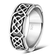 Plain Celtic Knot Silver Band Ring, rp240