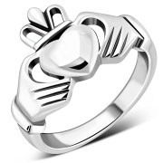 Sterling Silver Celtic Claddagh Mens Ring, rp250
