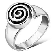 Plain Silver Spiral Ring, rp263