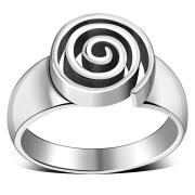 Plain Silver Spiral Ring, rp263