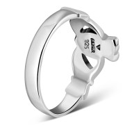 Plain Solid Silver Claddagh Ring, rp466