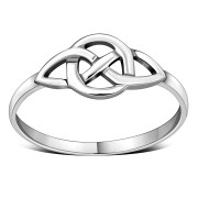 Sterling Silver Light Celtic Knot Ring, rp564