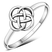 Light Celtic knot Plain Silver Ring, rp574