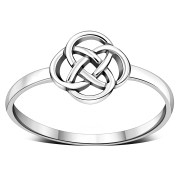Light Celtic knot Plain Silver Ring, rp574
