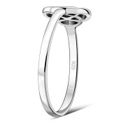 Light Celtic knot Plain Silver Ring, rp574