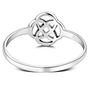 Light Celtic knot Plain Silver Ring, rp574