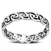 Celtic Knot Mens Silver Ring, rp582