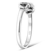 Plain Simple Silver Hearts Ring, rp628