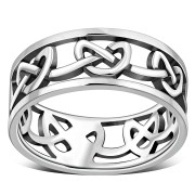 Plain Celtic Knot Heart Style Silver Ring, rp630