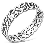 Plain Silver Celtic Band Ring, rp643