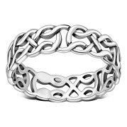 Plain Silver Celtic Band Ring, rp643