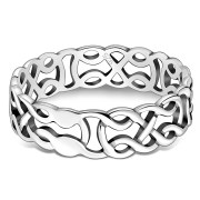 Plain Silver Celtic Band Ring, rp643
