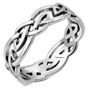 Celtic Knot Silver Band Ring, rp647