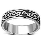 Celtic Mens Band Silver Ring, rp648