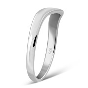 Simple Design Plain Sterling Silver Band Ring, rp649