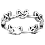 Celtic Knot Plain Silver Band Ring, rp652